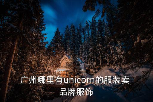 廣州哪里有unicorn的服裝賣 品牌服飾