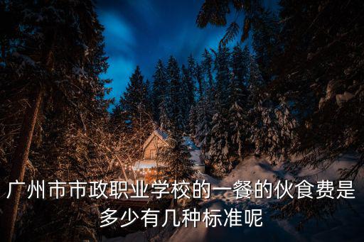 廣州市市政職業(yè)學校的一餐的伙食費是多少有幾種標準呢