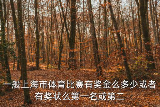 一般上海市體育比賽有獎金么多少或者有獎狀么第一名或第二
