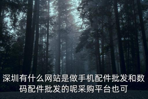 深圳有什么網站是做手機配件批發和數碼配件批發的呢采購平臺也可