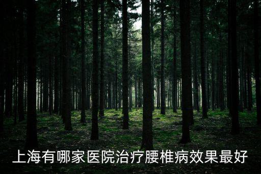 上海有哪家醫(yī)院治療腰椎病效果最好
