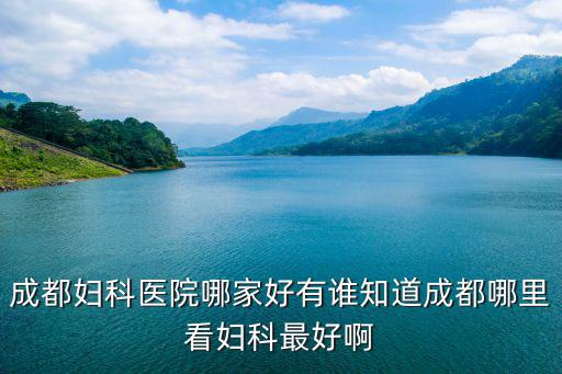 成都婦科醫院哪家好有誰知道成都哪里看婦科最好啊