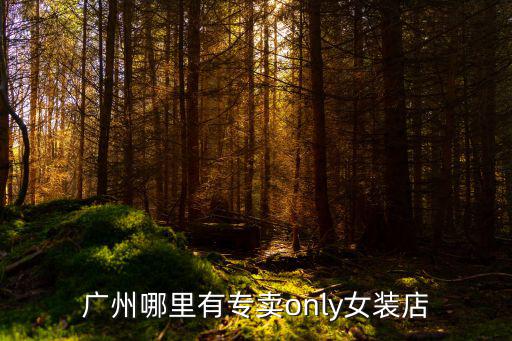 廣州哪里有專賣only女裝店