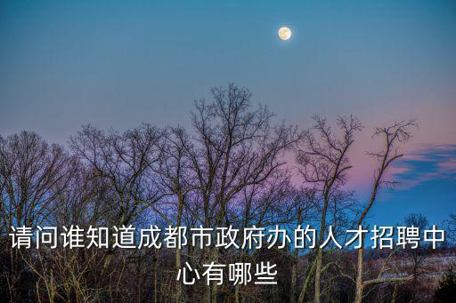 請問誰知道成都市政府辦的人才招聘中心有哪些