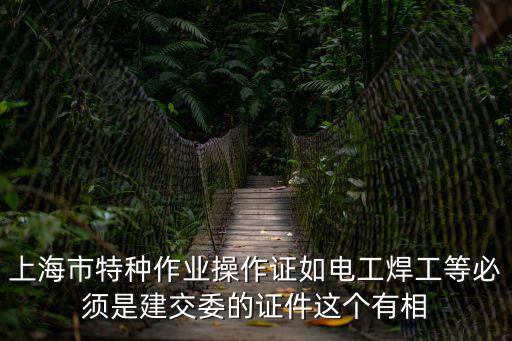 上海市特種作業操作證如電工焊工等必須是建交委的證件這個有相