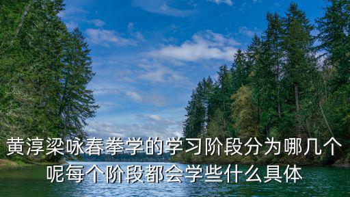 黃淳梁詠春拳學的學習階段分為哪幾個呢每個階段都會學些什么具體