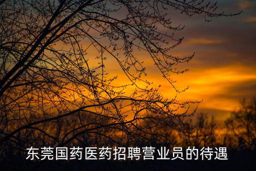 東莞國藥醫藥招聘營業員的待遇