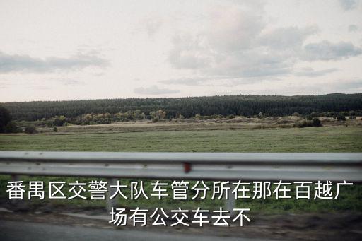 番禺區交警大隊車管分所在那在百越廣場有公交車去不