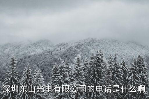 深圳鼎科光電，深圳東山光電有限公司的電話是什么啊