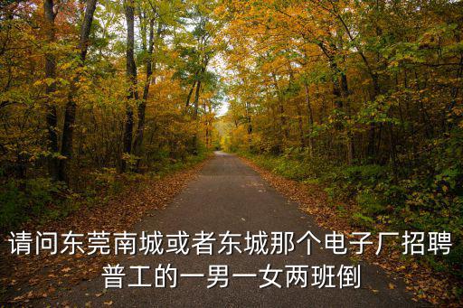 請問東莞南城或者東城那個電子廠招聘普工的一男一女兩班倒