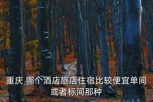 重慶 哪個酒店旅店住宿比較便宜單間或者標間那種