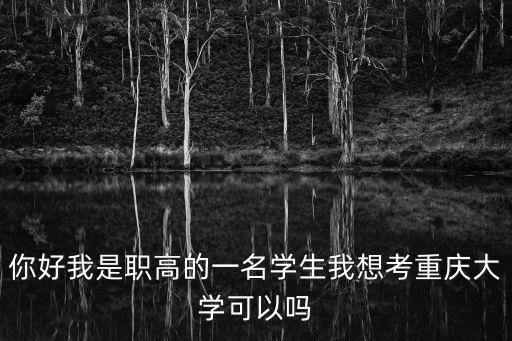 你好我是職高的一名學生我想考重慶大學可以嗎