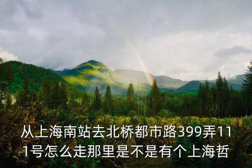 從上海南站去北橋都市路399弄111號怎么走那里是不是有個上海哲