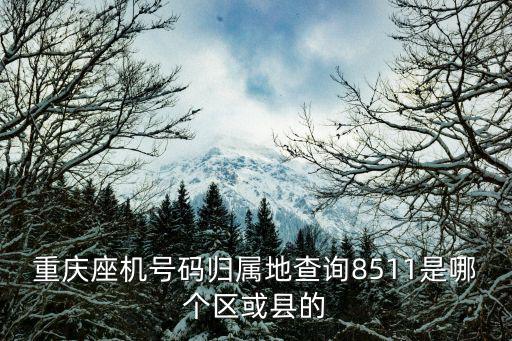 重慶座機號碼歸屬地查詢8511是哪個區(qū)或縣的