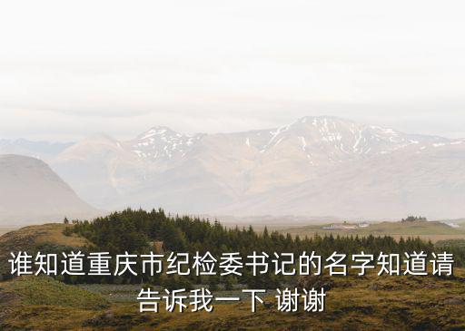 重慶市四屆紀(jì)律委員會(huì)名單，誰(shuí)知道重慶市紀(jì)檢委書記的名字知道請(qǐng)告訴我一下 謝謝
