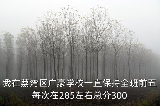 我在荔灣區廣豪學校一直保持全班前五每次在285左右總分300