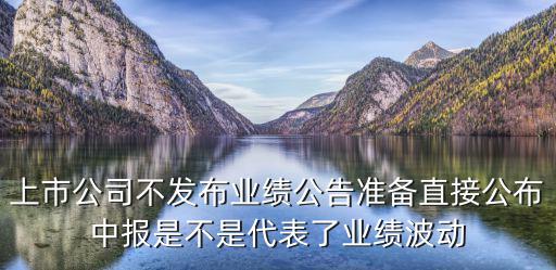 上海市年報宣傳，上市公司不發布業績公告準備直接公布中報是不是代表了業績波動