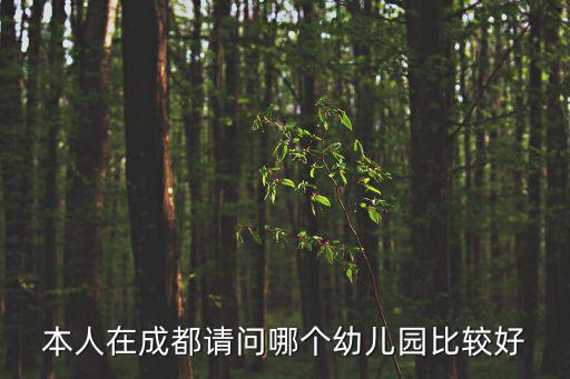 本人在成都請問哪個幼兒園比較好