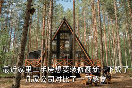最近家里二手房想要裝修翻新一下找了幾家公司對比了一下感覺