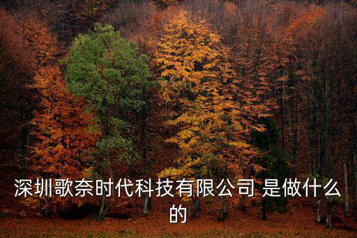 深圳歌奈時(shí)代科技有限公司 是做什么的