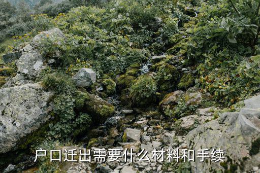 戶口遷出需要什么材料和手續