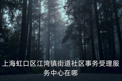 上海市江灣鎮街道計生辦，上海江灣鎮街道社區事務受理服務中心