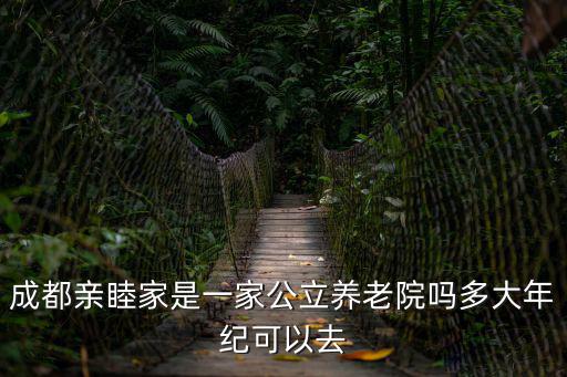 成都親睦家是一家公立養(yǎng)老院嗎多大年紀(jì)可以去