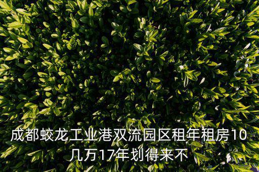 成都蛟龍工業港雙流園區租年租房10幾萬17年劃得來不