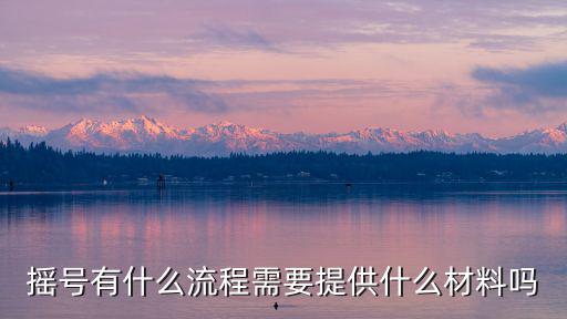 搖號有什么流程需要提供什么材料嗎