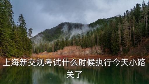 上海新交規考試什么時候執行今天小路關了