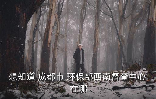 想知道 成都市 環保部西南督查中心 在哪