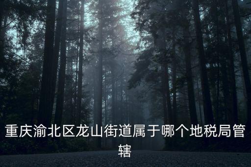 重慶渝北區龍山街道屬于哪個地稅局管轄