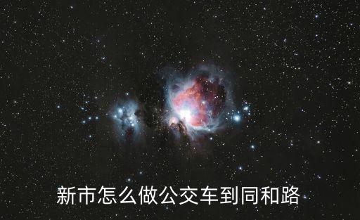新市怎么做公交車到同和路