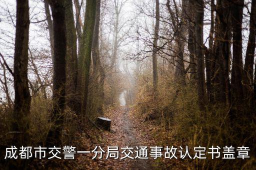 成都市交警一分局交通事故認定書蓋章