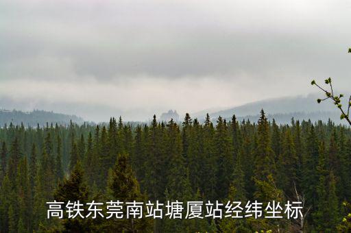 高鐵東莞南站塘廈站經緯坐標