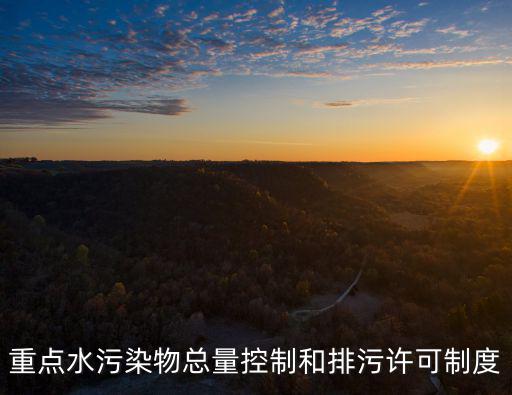 重點(diǎn)水污染物總量控制和排污許可制度