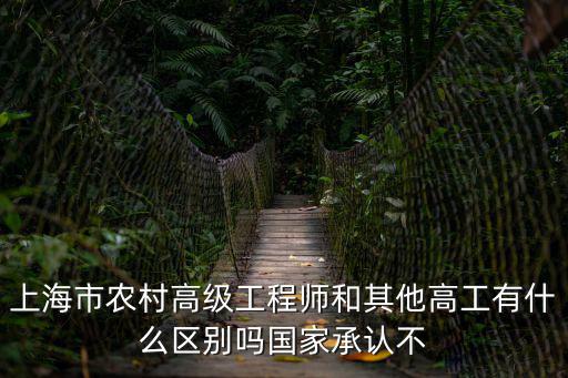 上海市農村高級工程師和其他高工有什么區別嗎國家承認不