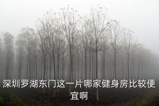 深圳羅湖東門這一片哪家健身房比較便宜啊