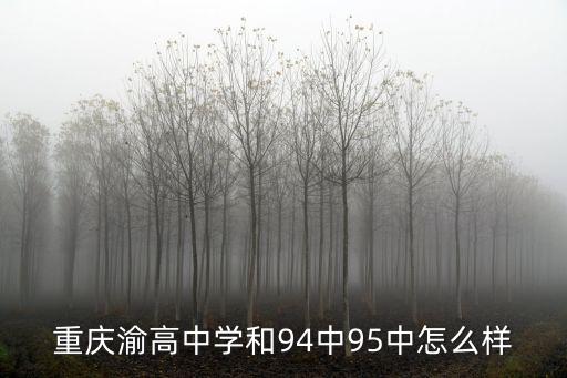 重慶渝高中學(xué)和94中95中怎么樣
