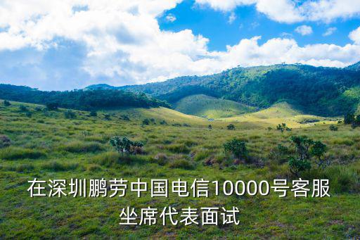 在深圳鵬勞中國電信10000號(hào)客服坐席代表面試