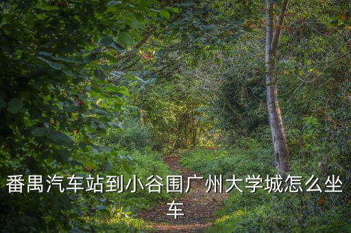 番禺汽車站到小谷圍廣州大學城怎么坐車