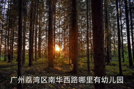 廣州荔灣區南華西路哪里有幼兒園