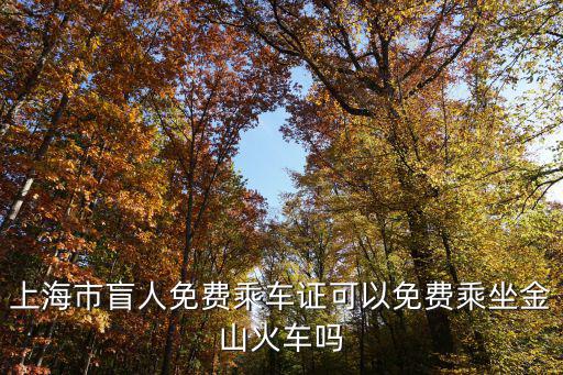 上海市盲人免費乘車證可以免費乘坐金山火車嗎
