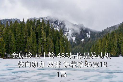 金康玲 五十鈴 485好像是發動機 轉向助力 雙排 集裝箱26寬181高