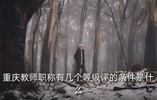 重慶教師職稱有幾個等級評的條件是什么