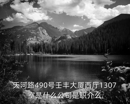 天河路490號壬豐大廈西廳1307室是什么公司是職介么