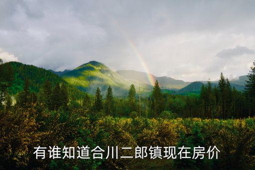 有誰知道合川二郎鎮現在房價