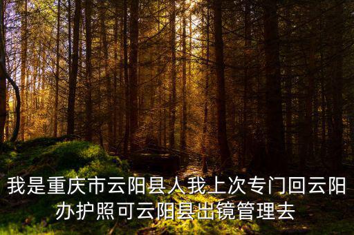 我是重慶市云陽縣人我上次專門回云陽辦護照可云陽縣岀鏡管理去