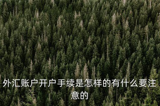 成都市 外匯賬戶開立許可手續(xù)，外匯帳戶開立需要許可么