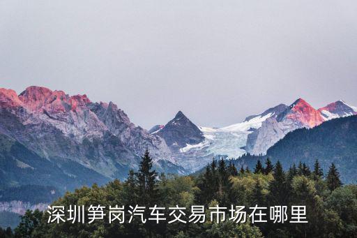 深圳筍崗汽車交易市場(chǎng)在哪里
